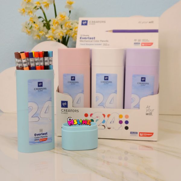 مداد رنگی اتودی ۲۴ رنگ سی کلاس نوک ۲.۶ میلی‌متری با تراش مخزن‌دار – مجموعه کامل رنگ‌آمیزی حرفه‌ای