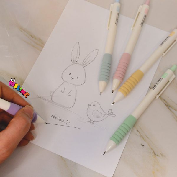 تود 0.5 میلی‌متری گریپ‌دار فانتزی پاستلی – مداد نوکی سبک و خوش‌دست مناسب دانش‌آموزان و نوشتن روزانه