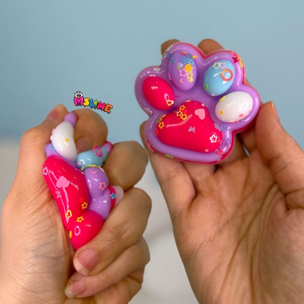 اسکوییشی نرمالو طرح پنجه حیوانات | ضد استرس نرم و چسبناک از جنس TPR در رنگ‌های فانتزی