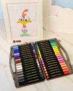 ماژیک اکریلیک ۳۶ رنگ دلفین مدل Brush Marker | مناسب نقاشی روی سنگ، پارچه، چوب و شیشه برای کودکان و هنرمندان