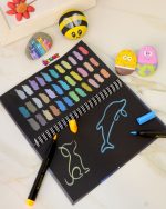 ماژیک اکریلیک ۳۶ رنگ دلفین مدل Brush Marker | مناسب نقاشی روی سنگ، پارچه، چوب و شیشه برای کودکان و هنرمندان