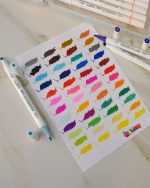 ماژیک دو سر ژیکسوا 48 رنگ مدل راندو | ست مارکر حرفه‌ای با نوک باریک و پهن مناسب طراحی، رنگ‌آمیزی و سایه‌زنی