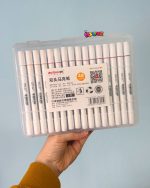 ماژیک دو سر ژیکسوا 48 رنگ مدل راندو | ست مارکر حرفه‌ای با نوک باریک و پهن مناسب طراحی، رنگ‌آمیزی و سایه‌زنی