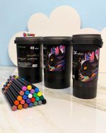 ماژیک اکریلیک-سطلی-گربه-24-رنگ-و-48-رنگ-اکریلیک-گربه1