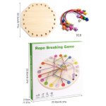 بازی فکری ماز طنابی چوبی Rope Tying Game مدل گره‌گشایی طناب‌ها