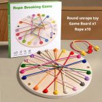 بازی فکری ماز طنابی چوبی Rope Tying Game مدل گره‌گشایی طناب‌ها