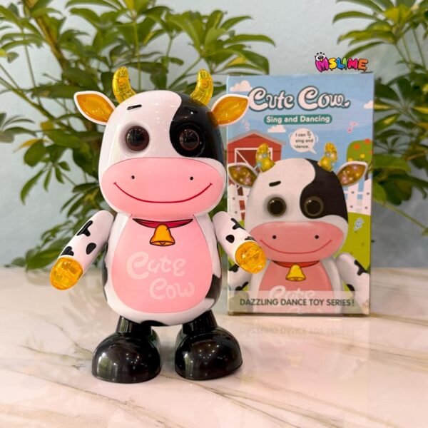 خرید اسباب‌بازی موزیکال گاو رقصنده (Cute Cow) | چراغ‌دار با قابلیت حرکت و پخش موزیک
