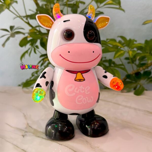 خرید اسباببازی موزیکال گاو رقصنده (Cute Cow) | چراغدار با قابلیت حرکت و پخش موزیک