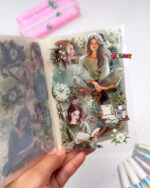 دفترچه استیکر پینترستی دخترانه -استیکر بوک Vintage Girl (20 برگ)