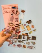 استیکر-وینتیج-مدل-هنر-کلاسیک-سه-ورق-دکوراتیو،-بهترین-گزینه-برای-ژورنال،-نامه-نویسی-و-تزیینات-طرح-نوستالژی2