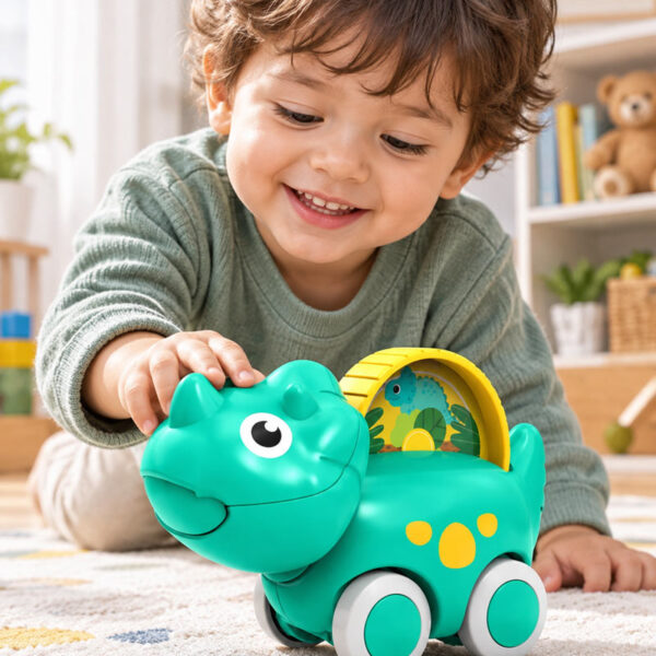 ماشین-دایناسوری-سبز-برای-کودکان