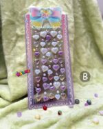 نگین-چسبی-قلب-و-پروانه--هولوگرامی-طرح-B